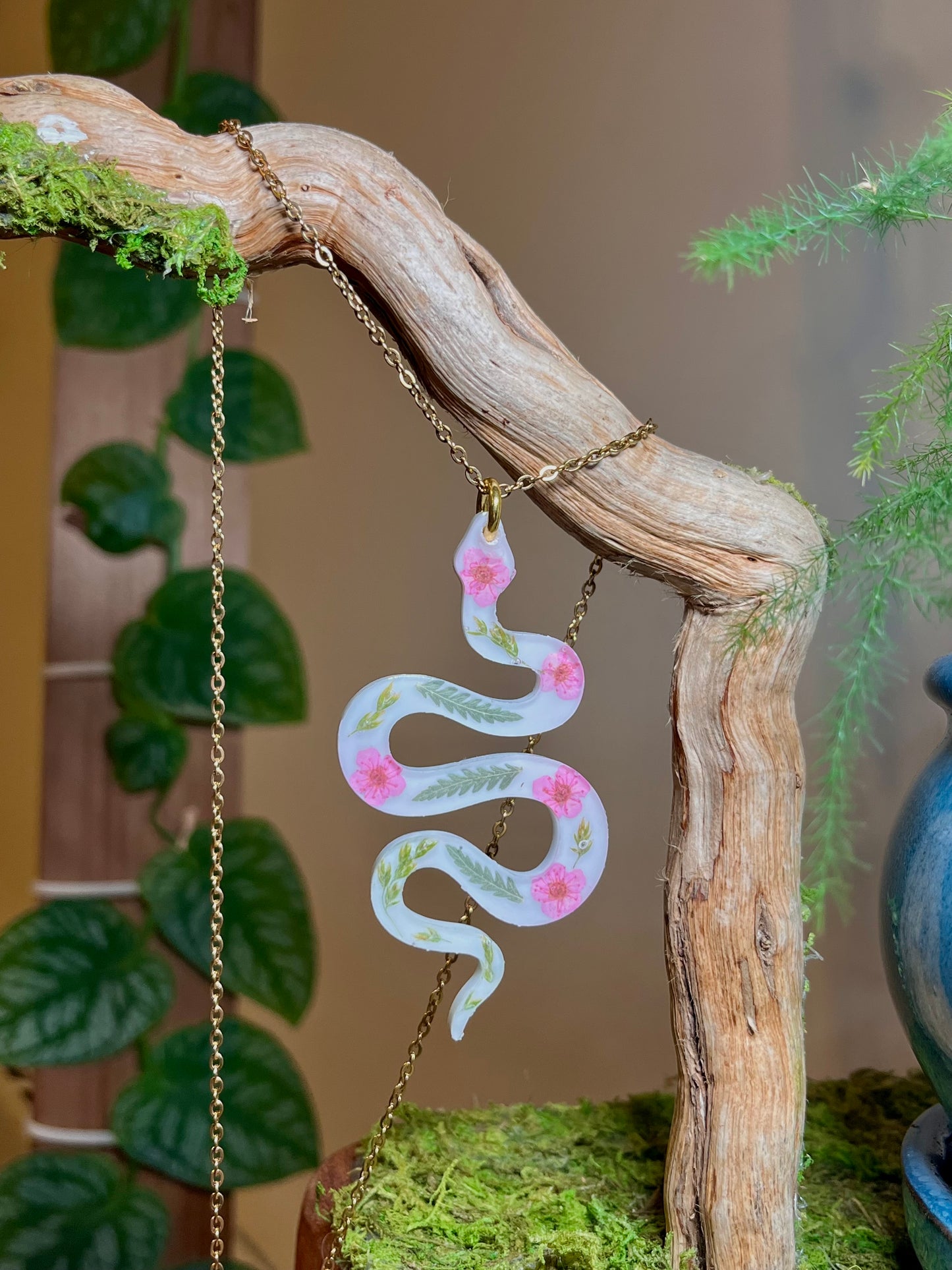 Botanical Snake Necklace