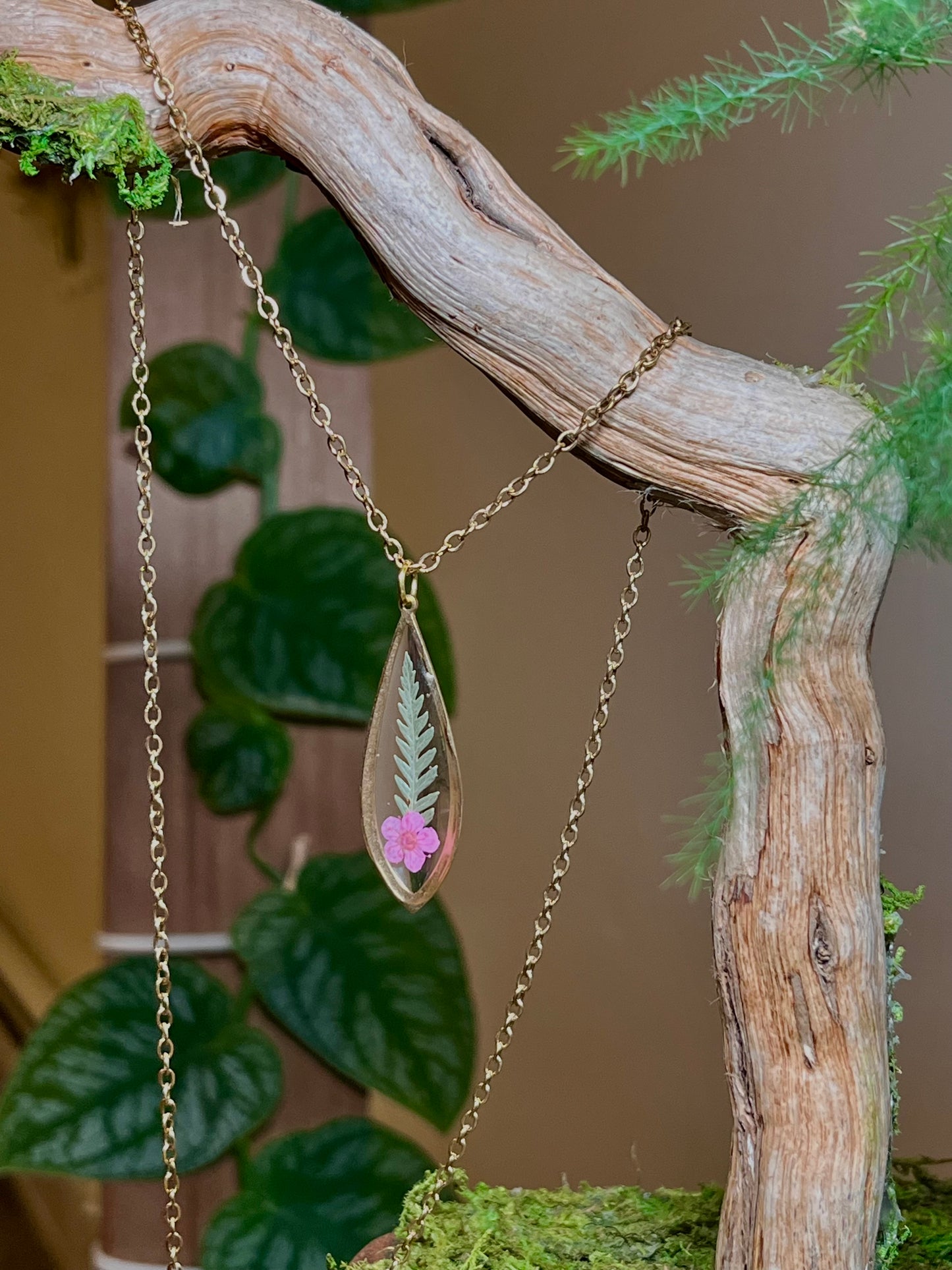 Fern & Spirea Necklace