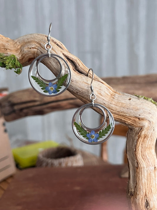 Forget Me Not & Fern Hoops