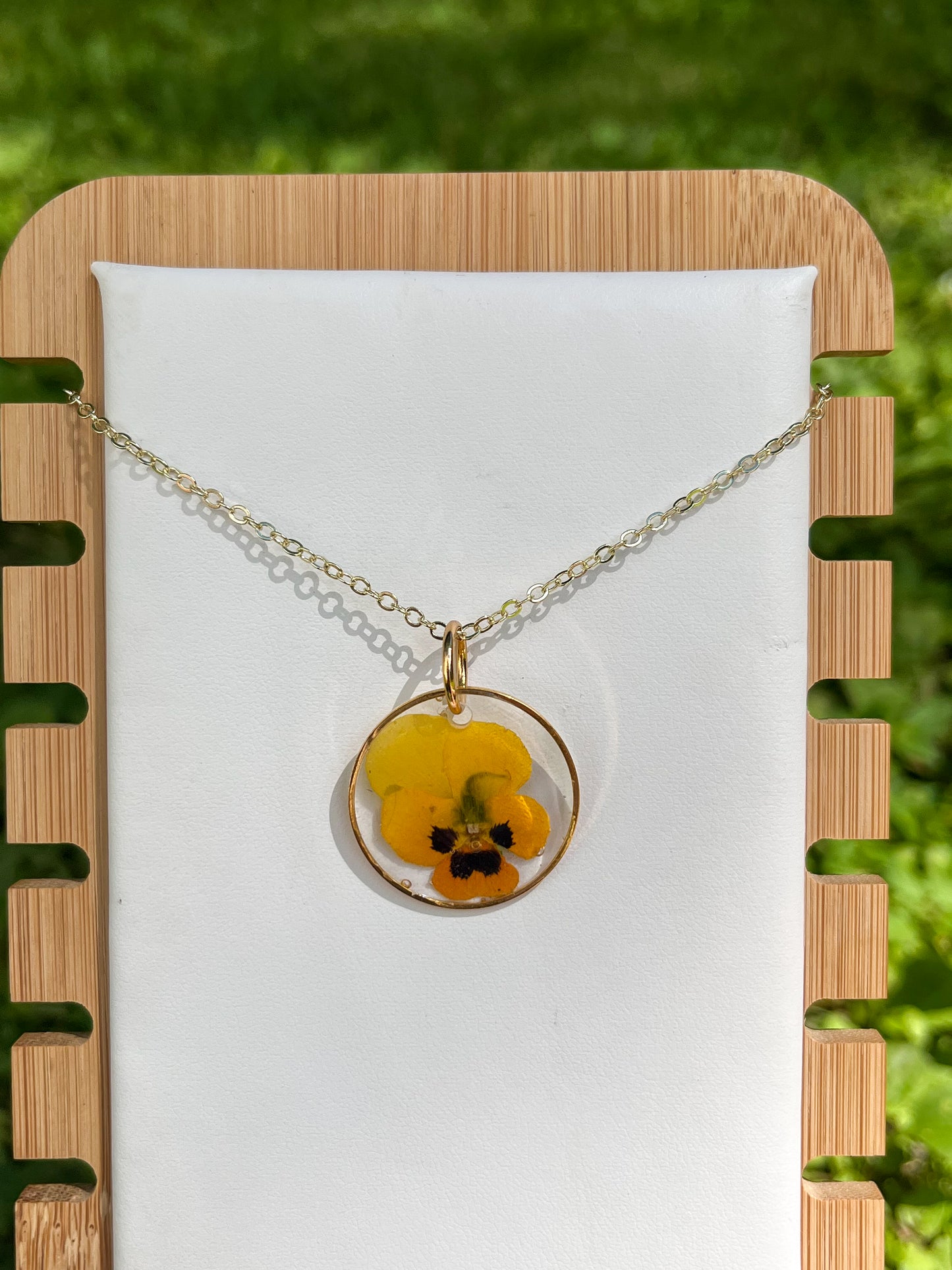 Dainty Pansy Necklace