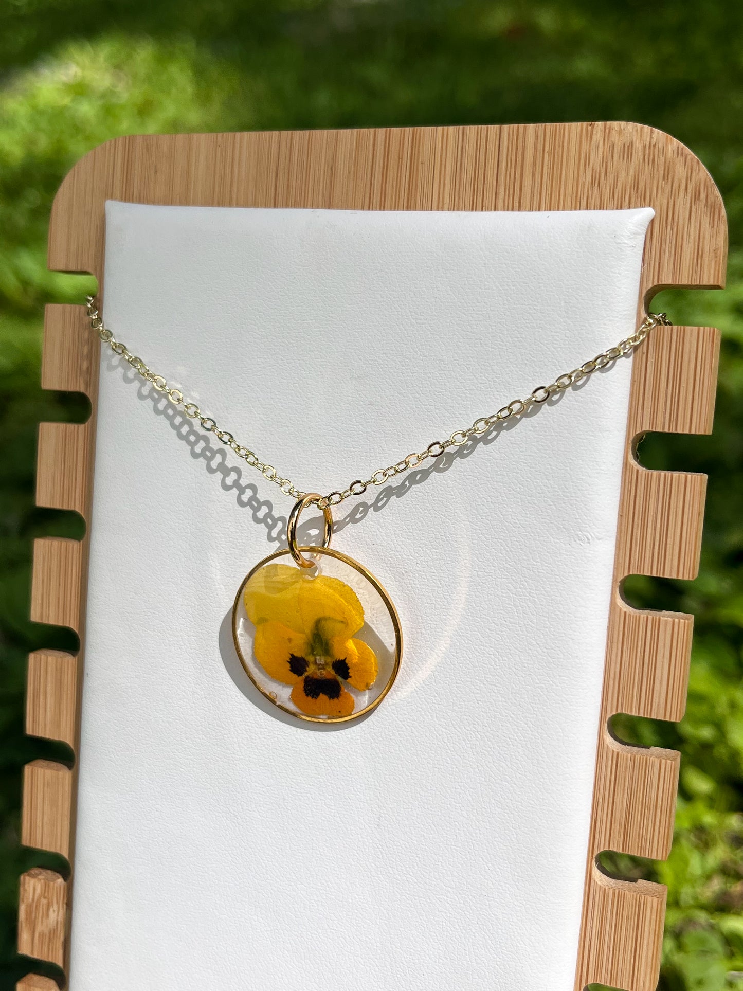 Dainty Pansy Necklace