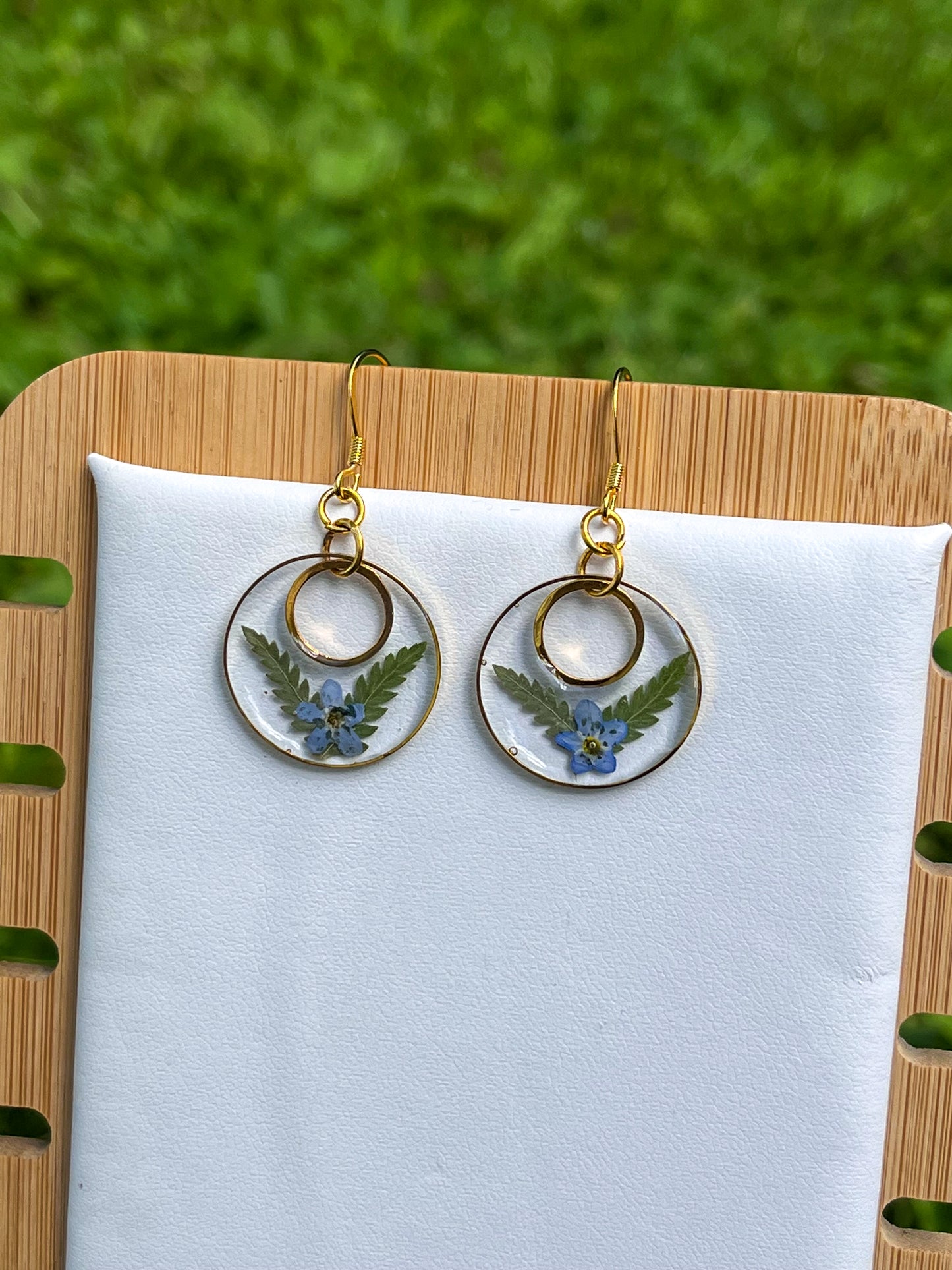 Forget Me Not & Fern Earrings